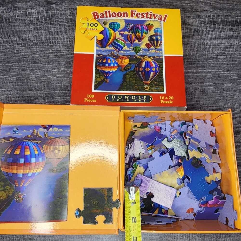 Lot of 5 Puzzle Varied Piece Count Balloon Lighthouse Lombard Long Beach SF Used - Picture 9 of 10